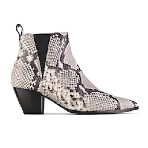 M. GEMI Cavallo Snakeskin Leather Booties Boots size 35 - Picture 2 of 10